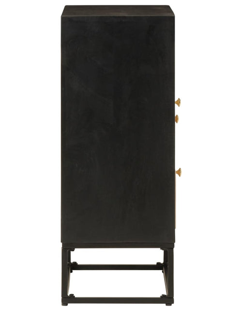 Încărcați imaginea în vizualizatorul Galerie, Servantă, negru, 55x30x76 cm, lemn masiv de mango și fier
