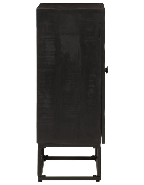 Încărcați imaginea în vizualizatorul Galerie, Servantă, neagră, 55x30x76 cm, lemn masiv de mango și fier
