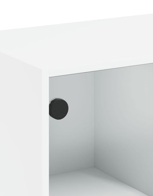 Загрузите изображение в средство просмотра галереи, Bibliotecă cu uși, alb, 136x37x142 cm, lemn prelucrat - Lando
