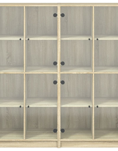 Încărcați imaginea în vizualizatorul Galerie, Bibliotecă cu uși stejar sonoma 136x37x142 cm lemn compozit - Lando
