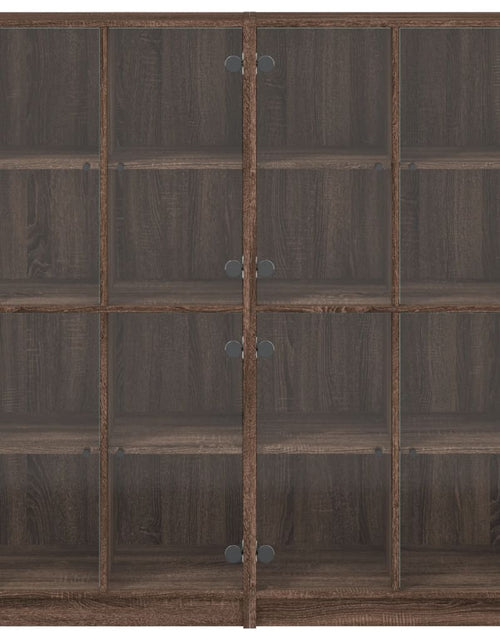 Încărcați imaginea în vizualizatorul Galerie, Bibliotecă cu uși, stejar maro, 136x37x142 cm, lemn compozit - Lando
