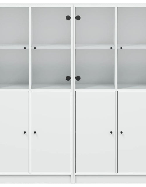 Încărcați imaginea în vizualizatorul Galerie, Bibliotecă cu uși, alb, 136x37x142 cm, lemn prelucrat
