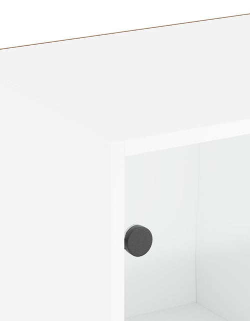 Încărcați imaginea în vizualizatorul Galerie, Bibliotecă cu uși, alb, 204x37x75 cm, lemn prelucrat - Lando
