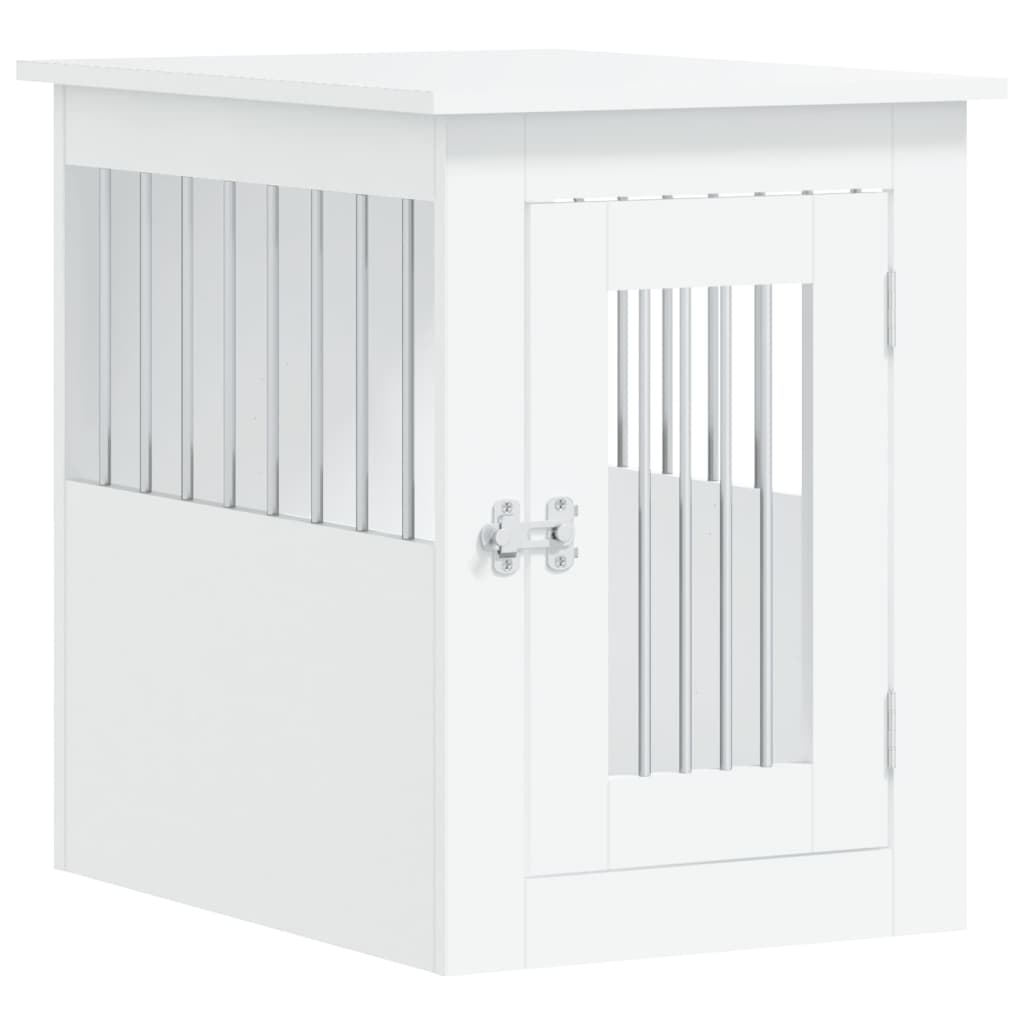 Mobilier tip ladă pentru câini, alb, 45x62x59 cm lemn prelucrat