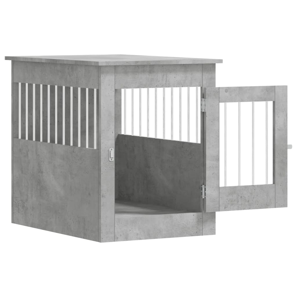 Ladă pentru câini, gri beton, 55x80x68 cm, lemn compozit