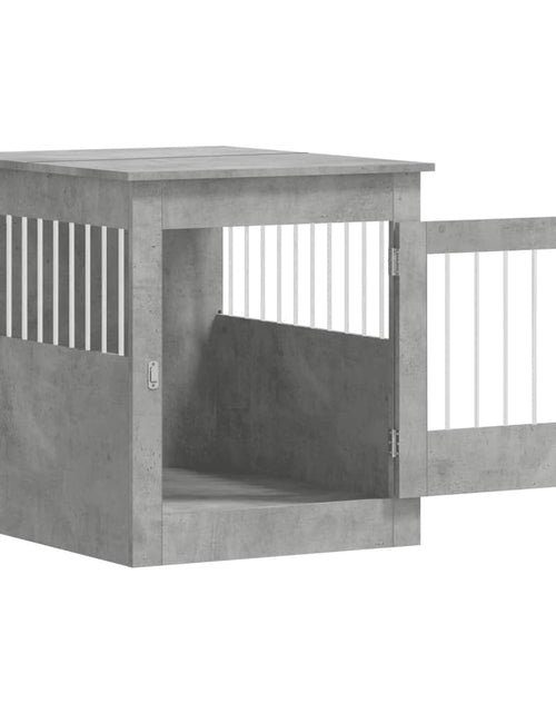 Încărcați imaginea în vizualizatorul Galerie, Ladă pentru câini, gri beton, 64,5x80x71 cm, lemn compozit
