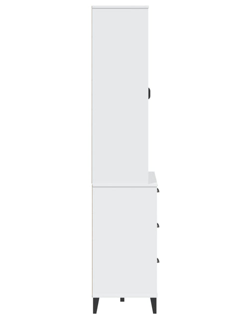 Загрузите изображение в средство просмотра галереи, Dulap înalt „VIKEN”, alb, 80x40x190 cm, lemn masiv de pin
