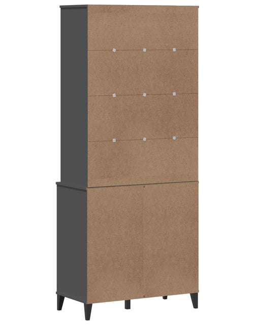Încărcați imaginea în vizualizatorul Galerie, Dulap înalt „VIKEN” gri antracit 80x40x190 cm lemn masiv de pin - Lando
