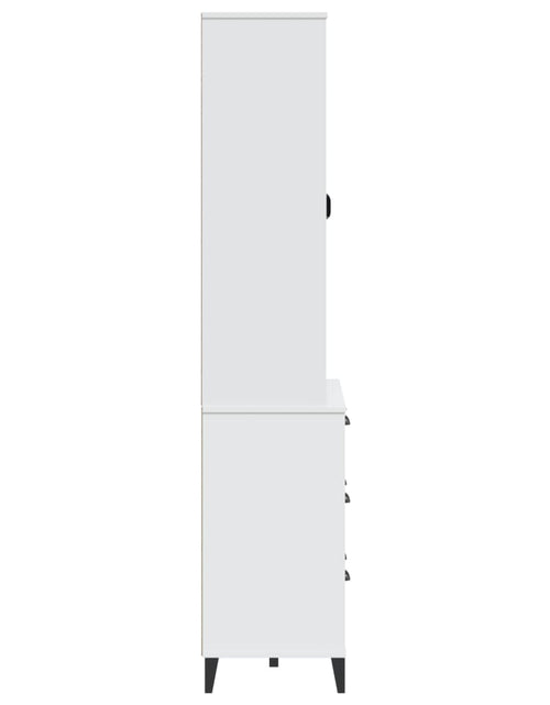 Загрузите изображение в средство просмотра галереи, Dulap înalt „VIKEN”, alb, 80x40x190 cm, lemn masiv de pin
