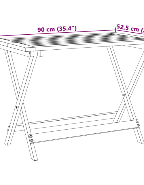 Загрузите изображение в средство просмотра галереи, Masă de grădină pliabilă, 90x52,5x65 cm, lemn masiv de acacia
