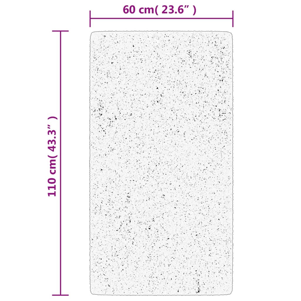 Covor pufos "PAMPLONA" cu fire înalte, bej/antracit, 60x110 cm