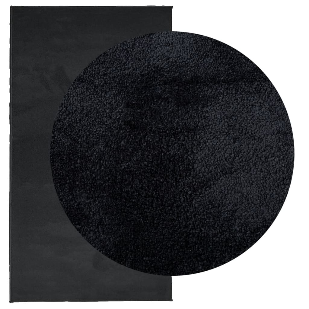 Covor „OVIEDO”, fire scurte, negru, 60x110 cm - Lando