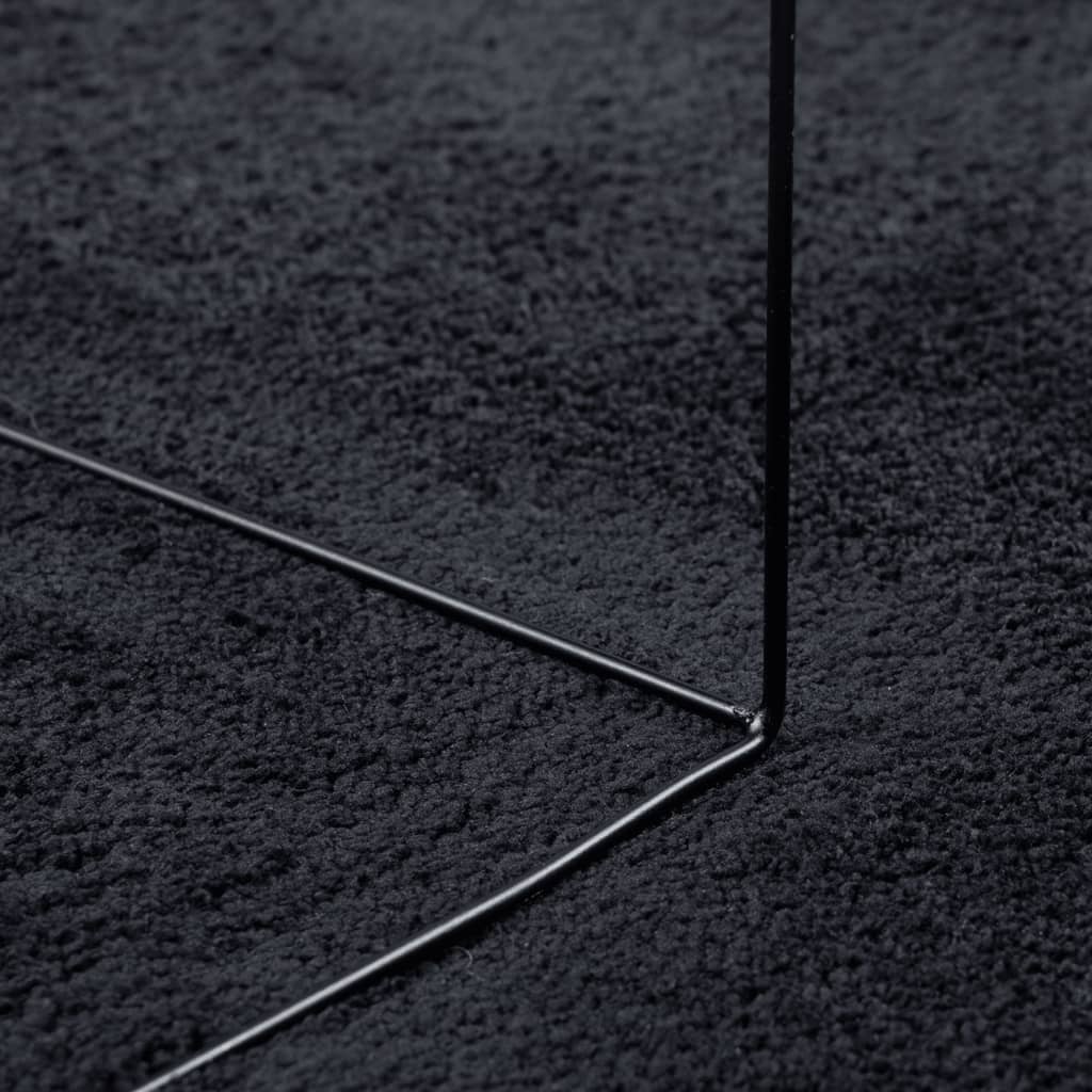 Covor „OVIEDO”, fire scurte, negru, 80x150 cm - Lando