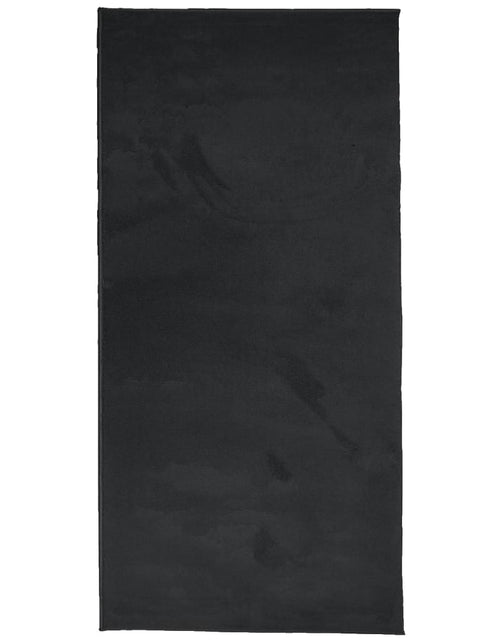 Загрузите изображение в средство просмотра галереи, Covor „OVIEDO”, fire scurte, negru, 100x200 cm - Lando
