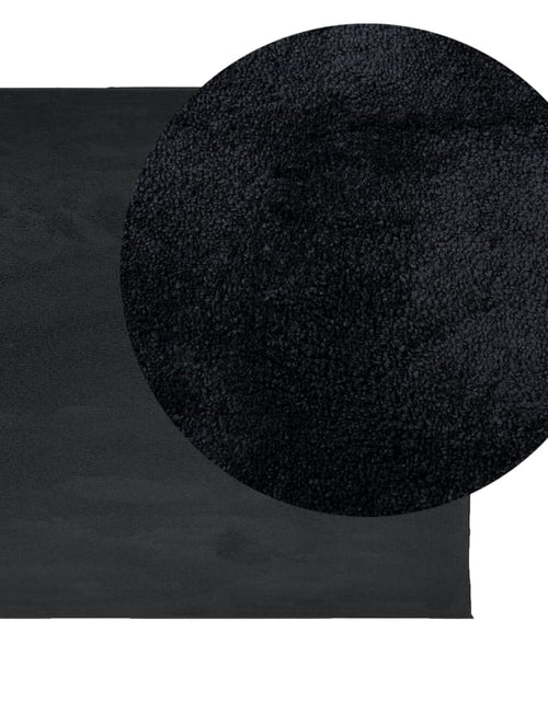 Încărcați imaginea în vizualizatorul Galerie, Covor „OVIEDO”, fire scurte, negru, 120x120 cm
