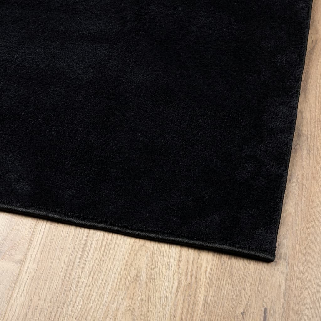 Covor „OVIEDO”, fire scurte, negru, 120x170 cm - Lando