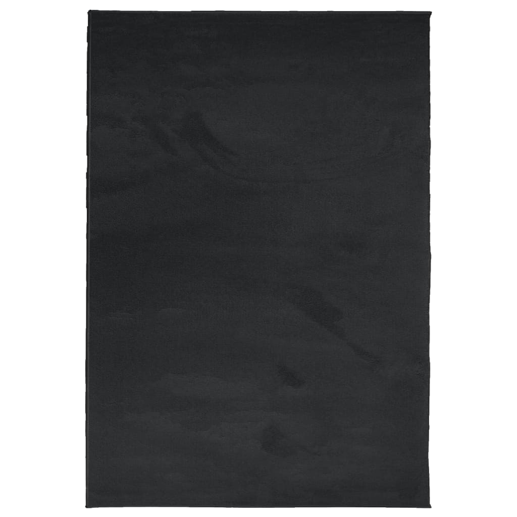 Covor „OVIEDO”, fire scurte, negru, 140x200 cm - Lando