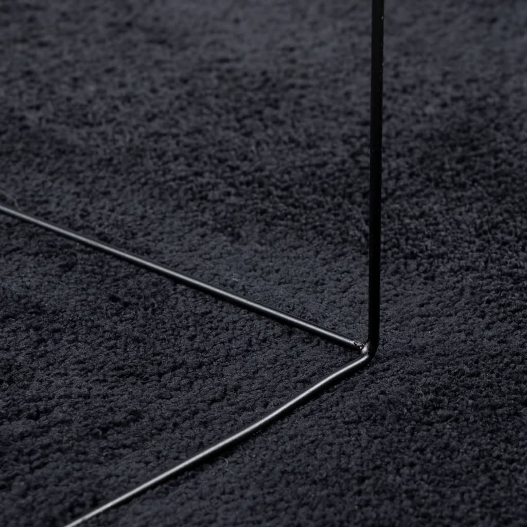 Covor „OVIEDO”, fire scurte, negru, 200x280 cm - Lando