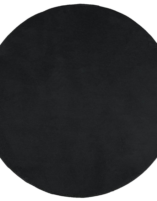Încărcați imaginea în vizualizatorul Galerie, Covor „OVIEDO”, fire scurte, negru, Ø 120 cm - Lando
