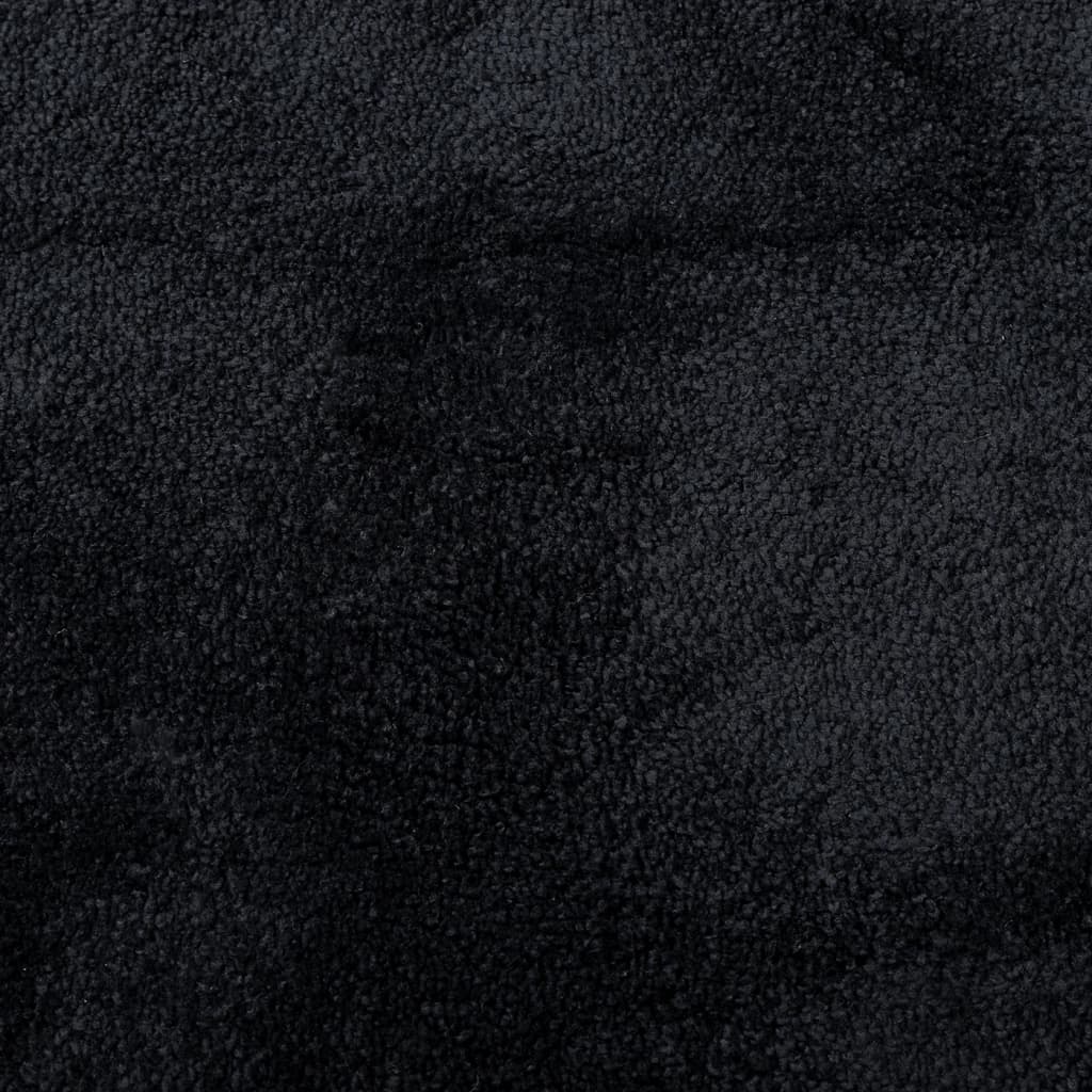 Covor „OVIEDO”, fire scurte, negru, Ø 160 cm