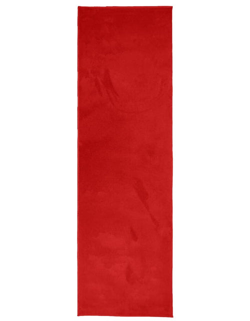 Încărcați imaginea în vizualizatorul Galerie, Covor „OVIEDO”, fire scurte, roșu, 80x250 cm - Lando
