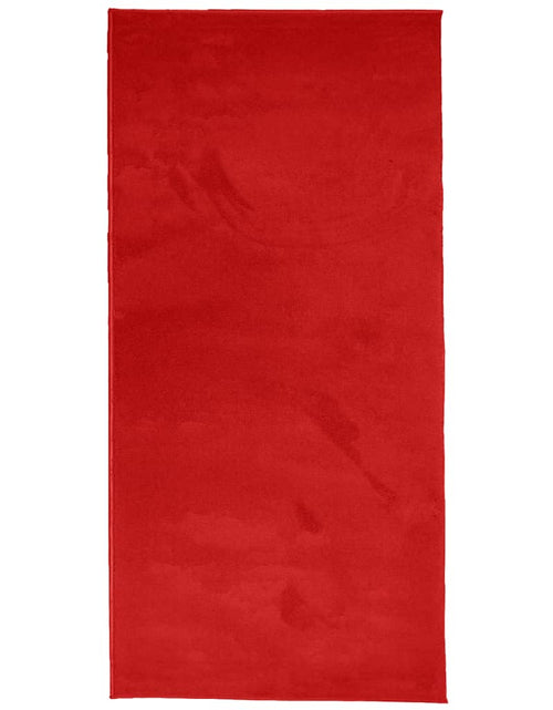 Încărcați imaginea în vizualizatorul Galerie, Covor „OVIEDO”, fire scurte, roșu, 100x200 cm - Lando
