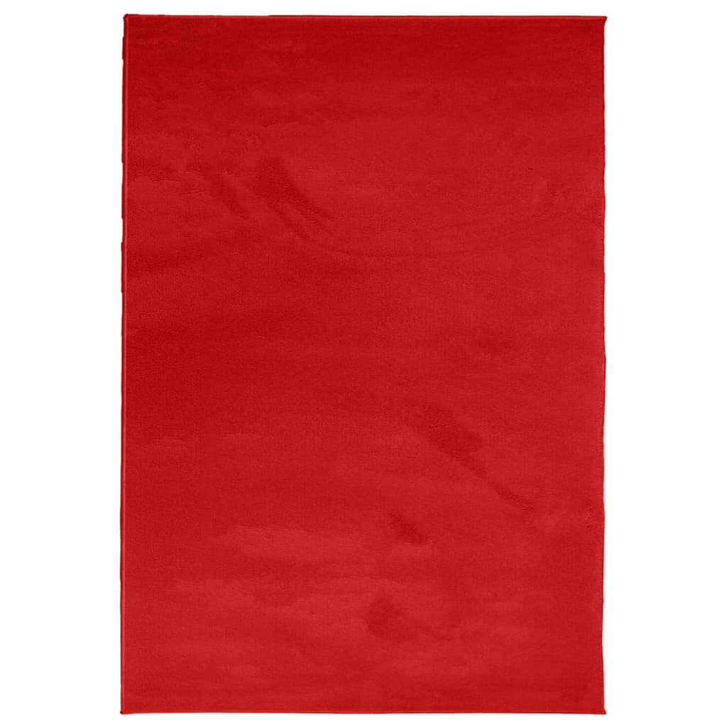 Covor „OVIEDO”, fire scurte, roșu, 120x170 cm - Lando