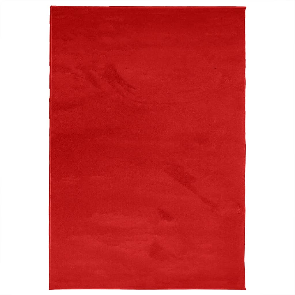 Covor „OVIEDO”, fire scurte, roșu, 160x230 cm