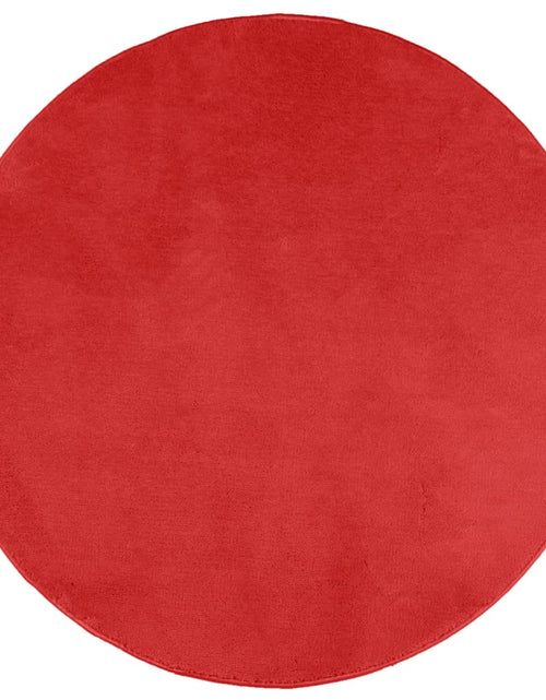 Încărcați imaginea în vizualizatorul Galerie, Covor „OVIEDO”, fire scurte, roșu, Ø 160 cm - Lando
