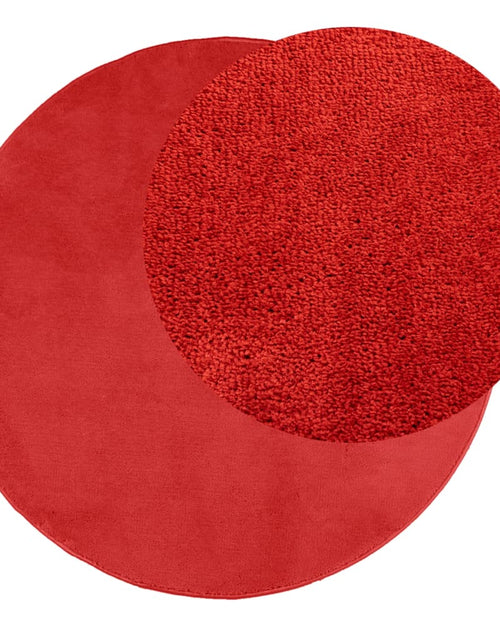 Încărcați imaginea în vizualizatorul Galerie, Covor „OVIEDO”, fire scurte, roșu, Ø 280 cm
