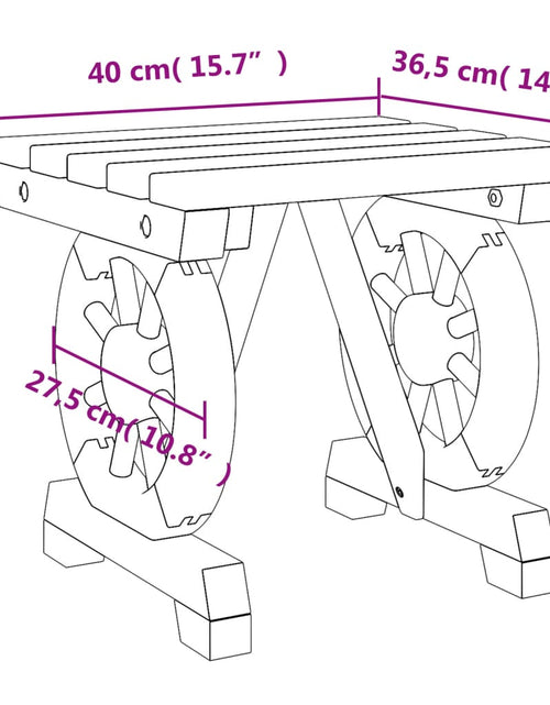 Încărcați imaginea în vizualizatorul Galerie, Taburete de grădină, 2 buc., lemn masiv de brad

