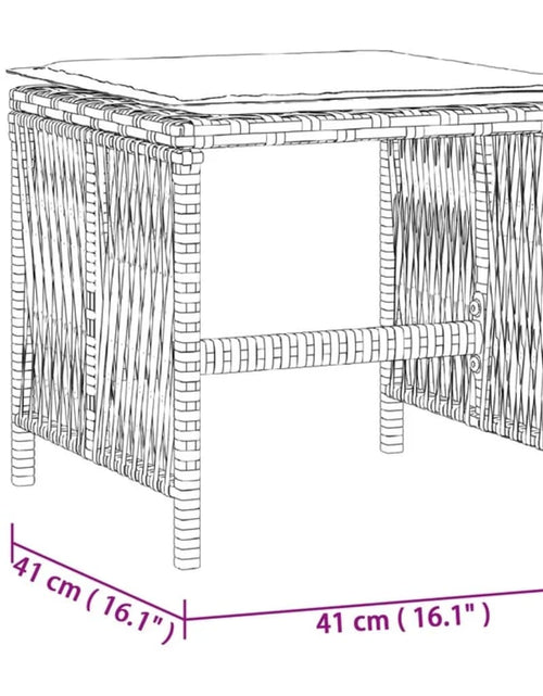 Încărcați imaginea în vizualizatorul Galerie, Scaune de grădină cu perne, 4 buc., bej, 41x41x36 cm, poliratan
