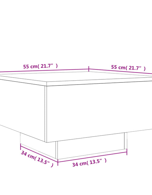 Загрузите изображение в средство просмотра галереи, Măsuță de cafea, gri sonoma, 55x55x31 cm, lemn compozit
