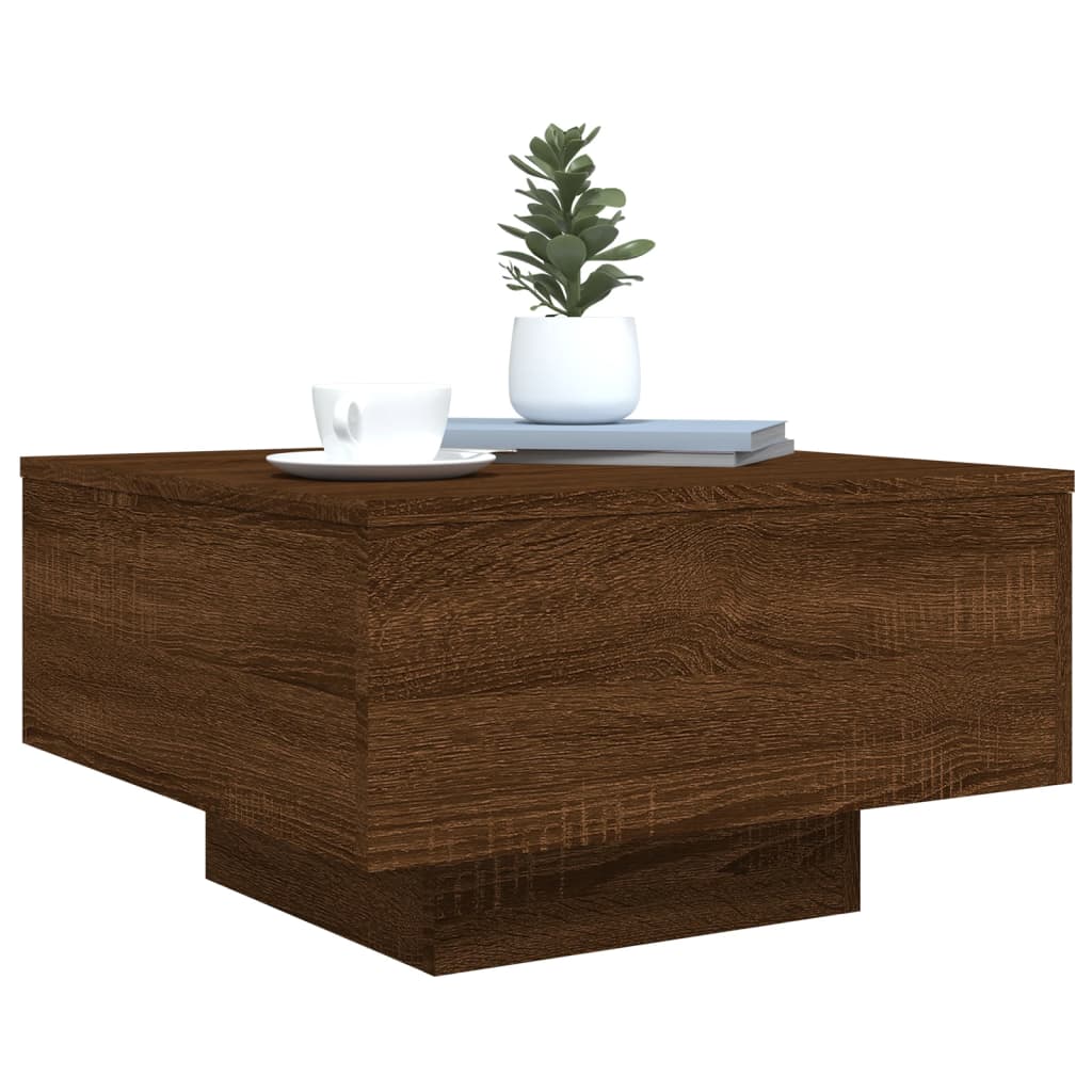 Măsuță de cafea, stejar maro, 55x55x31 cm, lemn prelucrat