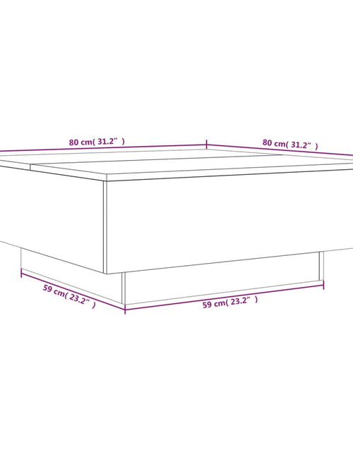Загрузите изображение в средство просмотра галереи, Măsuță de cafea, stejar Sonoma, 80x80x31 cm, PAL
