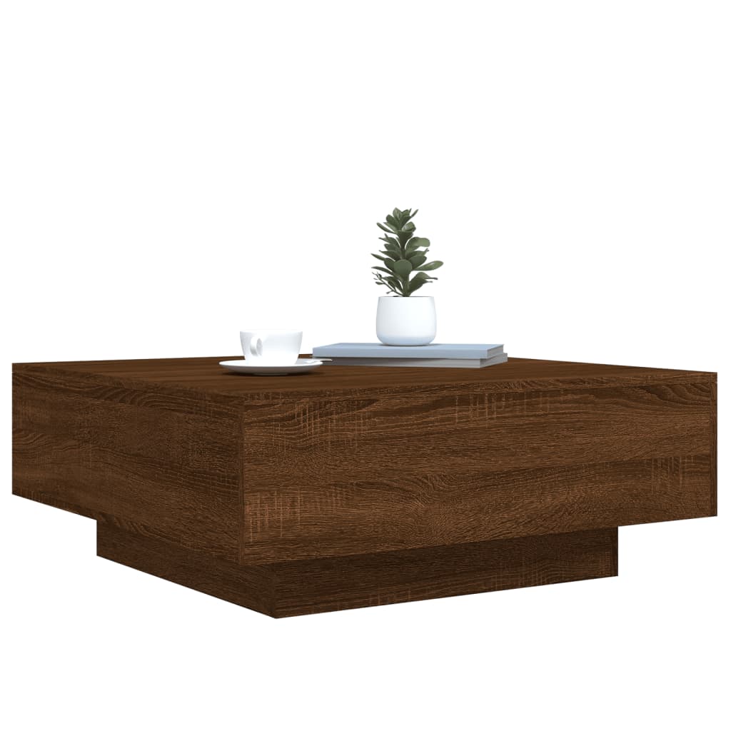 Măsuță de cafea, stejar maro, 80x80x31 cm, PAL
