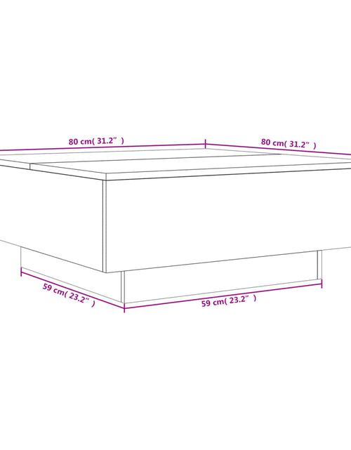 Загрузите изображение в средство просмотра галереи, Măsuță de cafea, stejar maro, 80x80x31 cm, PAL
