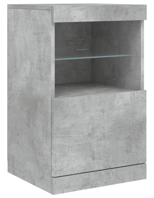 Încărcați imaginea în vizualizatorul Galerie, Servantă cu lumini LED, gri beton, 41x37x67 cm
