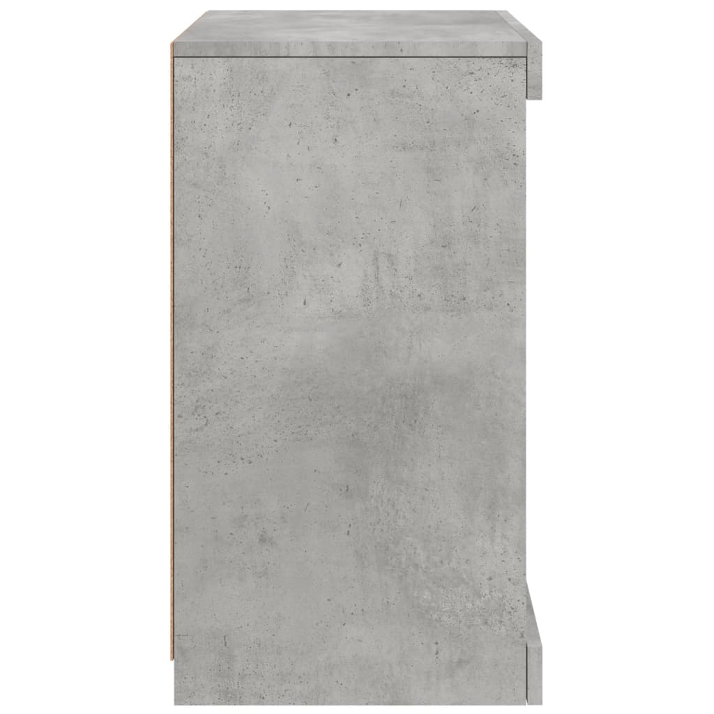 Servantă cu lumini LED, gri beton, 41x37x67 cm