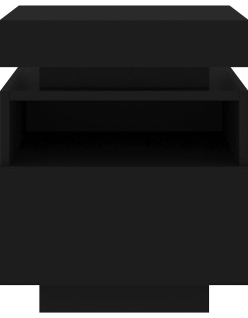 Загрузите изображение в средство просмотра галереи, Noptieră cu lumini LED, negru, 40x39x48,5 cm
