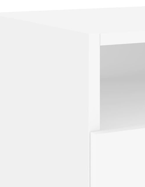 Încărcați imaginea în vizualizatorul Galerie, Noptiere cu lumini LED, alb, 40x39x37 cm
