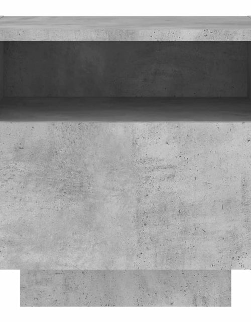 Încărcați imaginea în vizualizatorul Galerie, Noptieră cu lumini LED, gri beton, 40x39x37 cm
