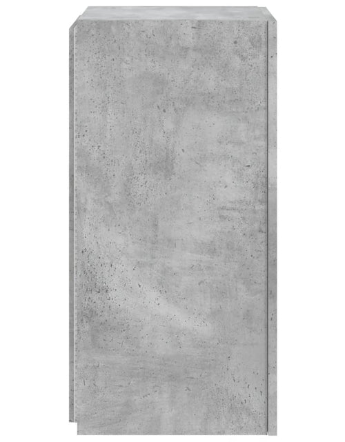 Încărcați imaginea în vizualizatorul Galerie, Comode TV de perete cu lumini LED 2 buc. gri beton 30,5x35x70cm
