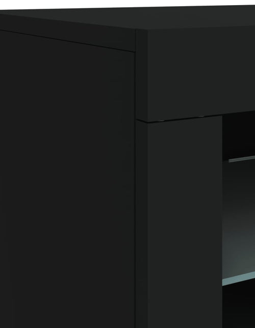 Încărcați imaginea în vizualizatorul Galerie, Dulap cu lumini LED, negru, 162x37x67 cm

