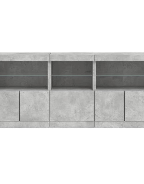 Загрузите изображение в средство просмотра галереи, Dulap cu lumini LED, gri beton, 162x37x67 cm
