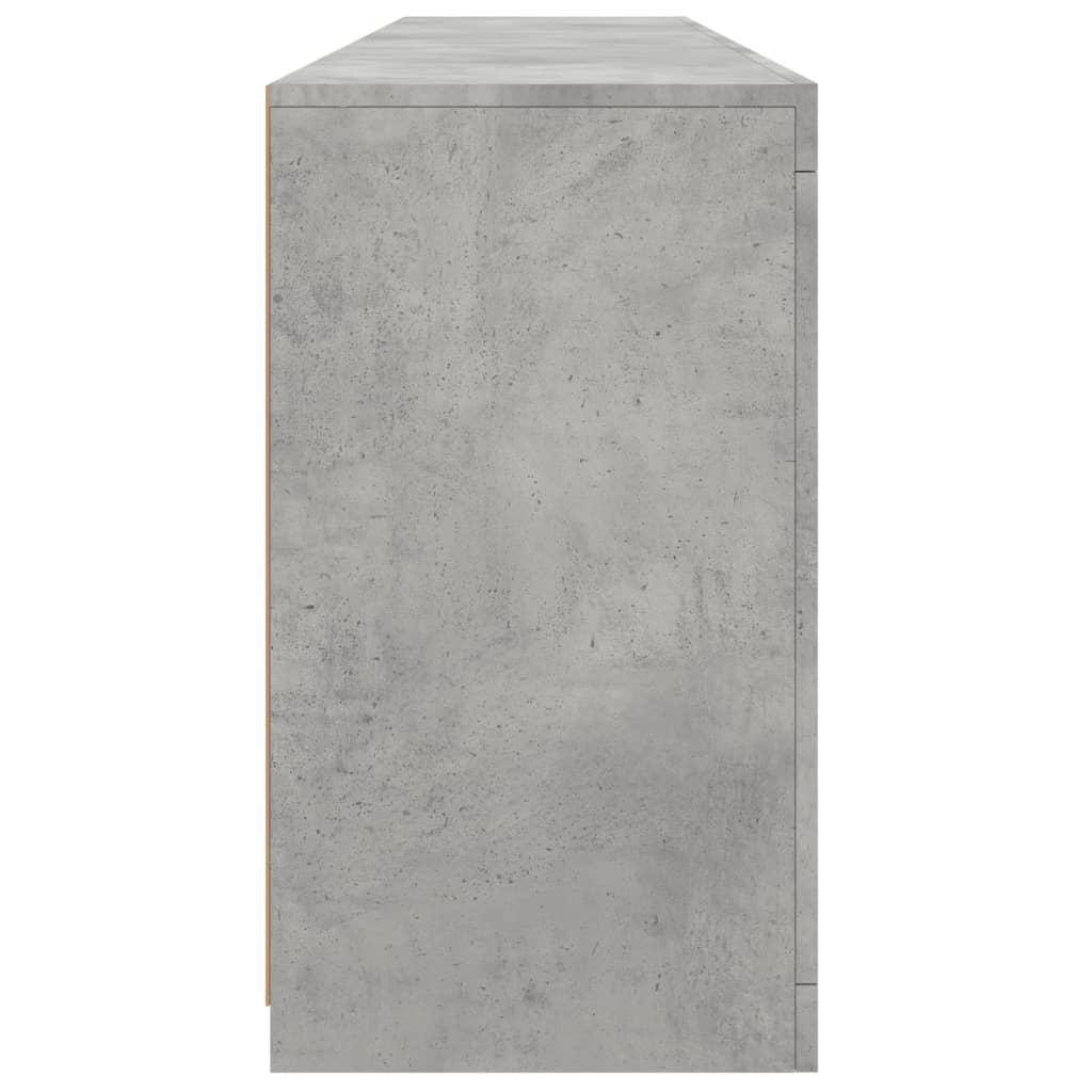 Dulap cu lumini LED, gri beton, 162x37x67 cm