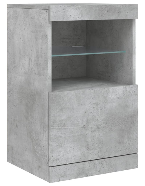 Încărcați imaginea în vizualizatorul Galerie, Dulap cu lumini LED, gri beton, 162x37x67 cm
