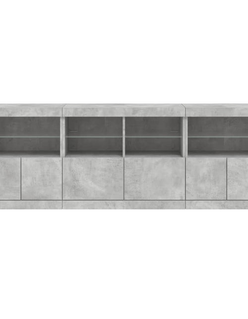 Încărcați imaginea în vizualizatorul Galerie, Dulap cu lumini LED, gri beton, 202x37x67 cm
