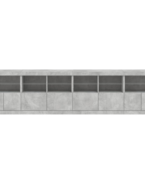 Încărcați imaginea în vizualizatorul Galerie, Dulap cu lumini LED, gri beton, 283x37x67 cm
