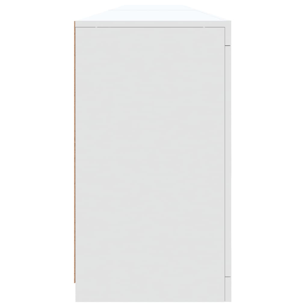 Dulap cu lumini LED, alb, 283x37x67 cm